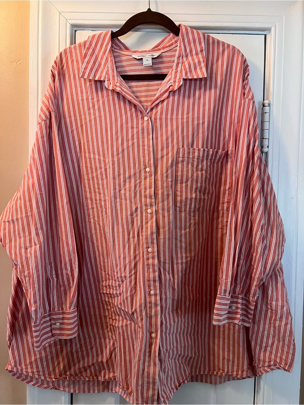 Old Navy Striped Boyfriend Shirt